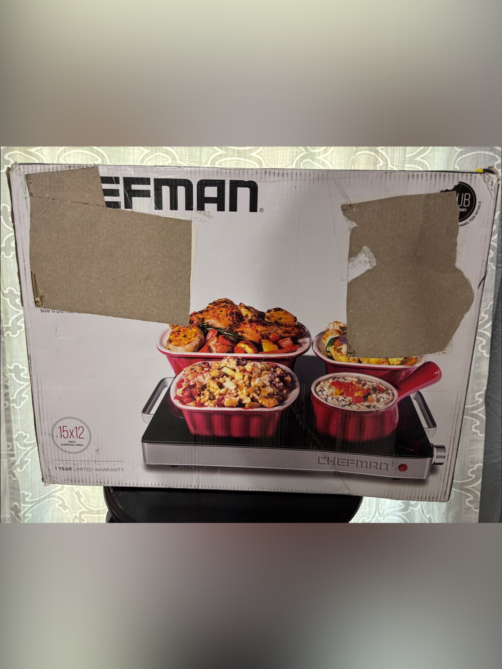 Chefman Compact Glass Top Warming Tray - Sealed Amazon Return